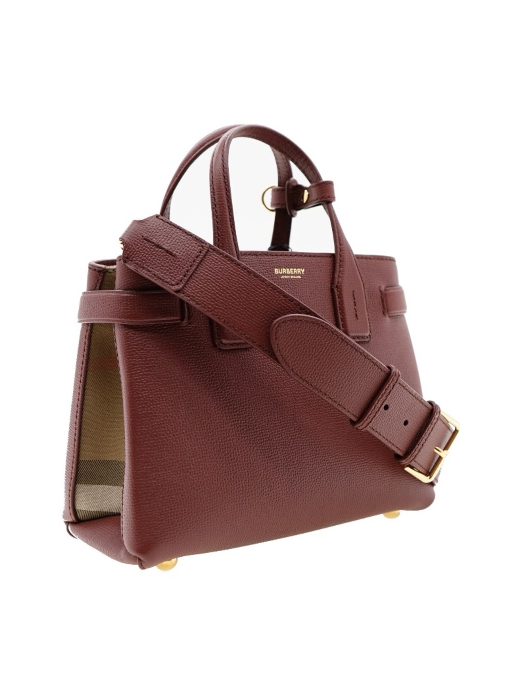 Burberry Banner Tote House Check Derby Shoulder Bag Small New